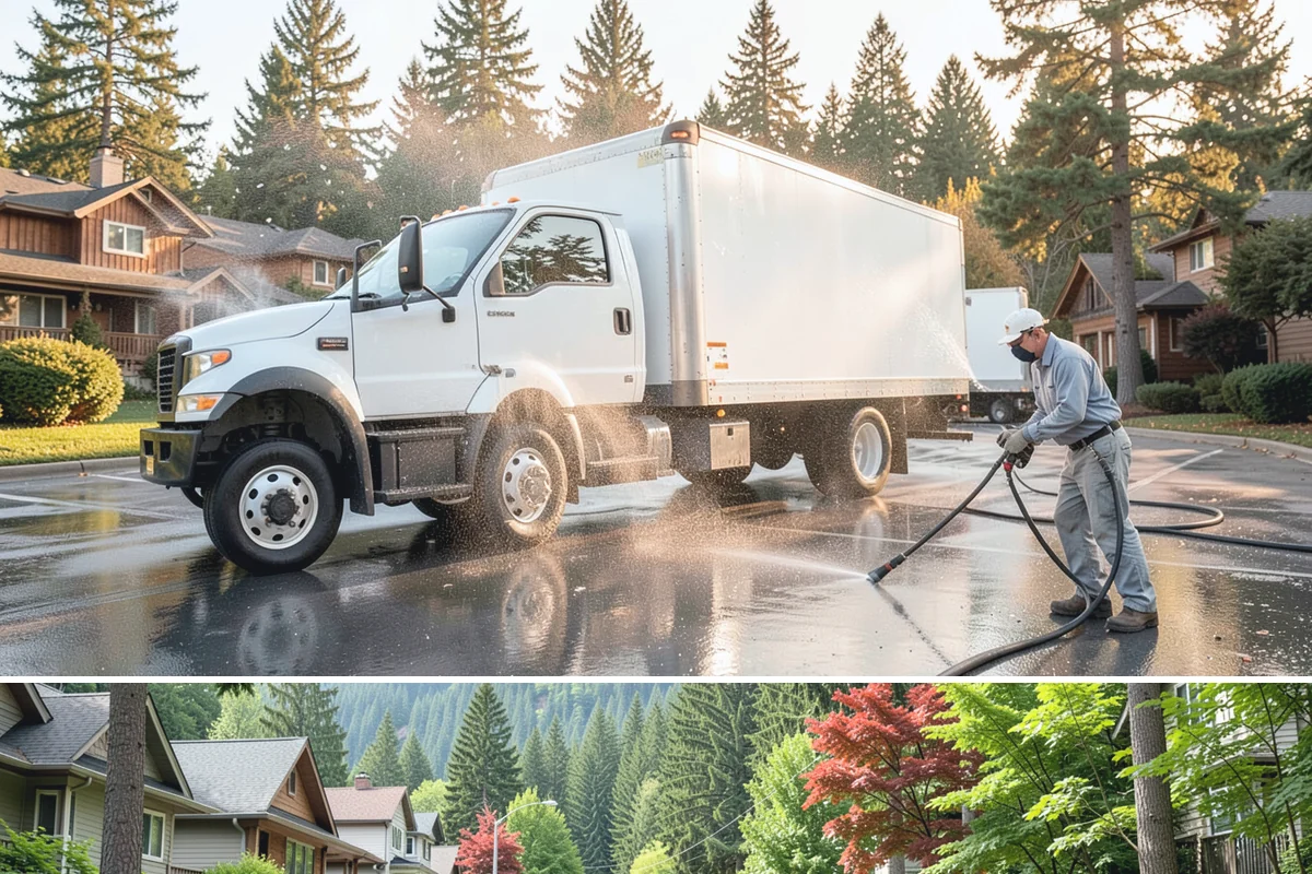 Apartment Pressure Washing in Darrington, Snohomish County, WA - Stairwells and breezeways benefit from twice-yearly cleaning, ideally in spring and fall, to fight persistent Northwest moisture.