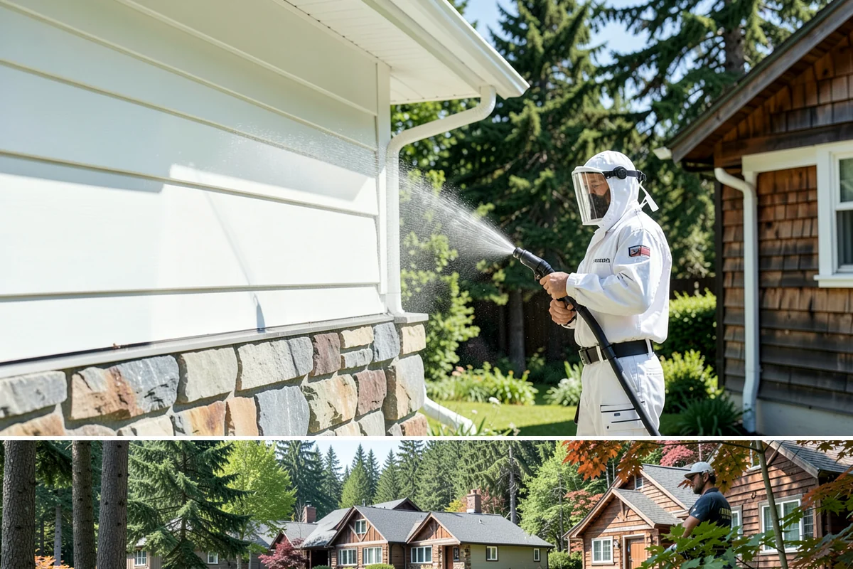 Apartment Pressure Washing in Edgewood, Pierce County, WA - Stairwells and breezeways benefit from twice-yearly cleaning, ideally in spring and fall, to fight persistent Northwest moisture.