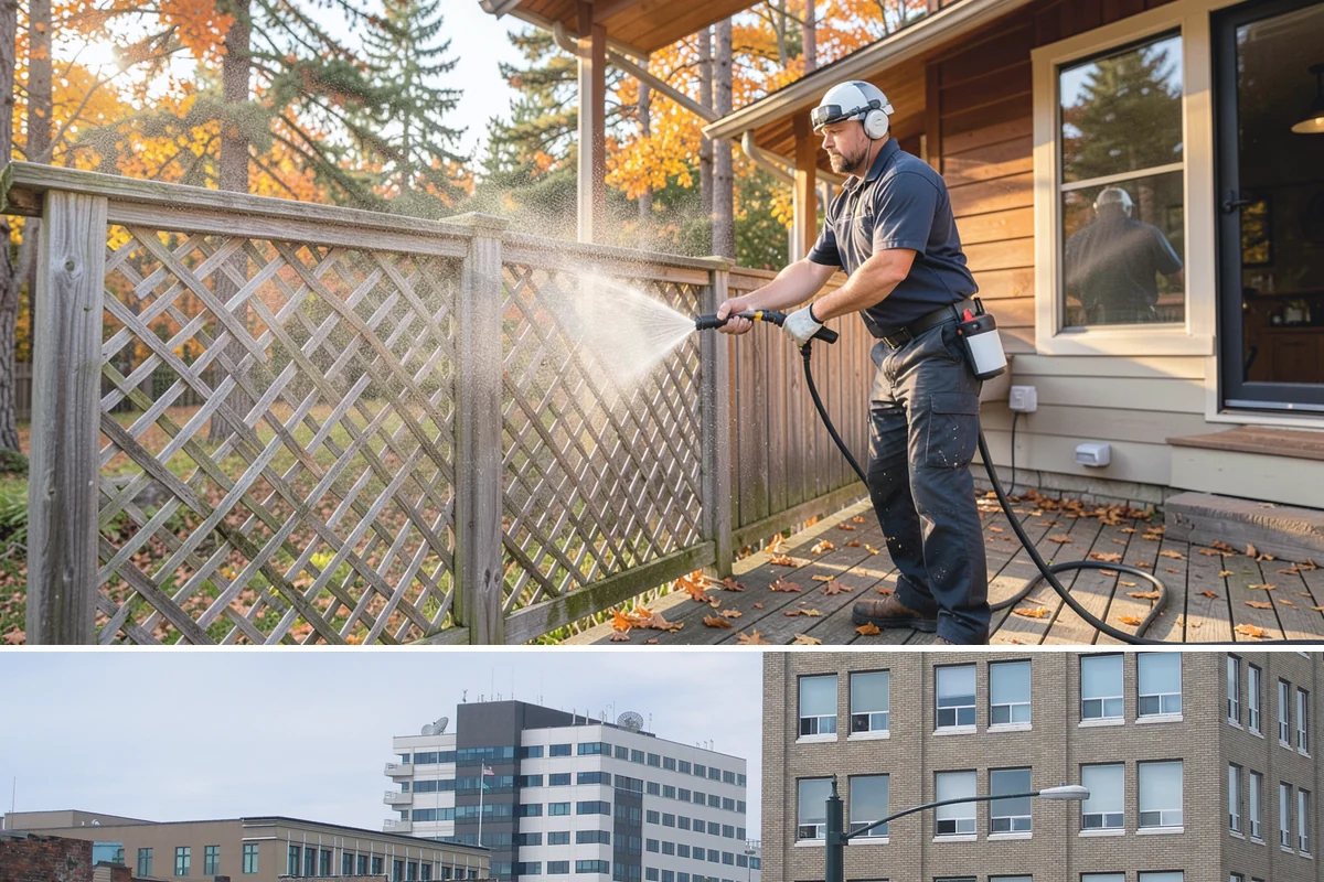 Apartment Pressure Washing in Everett, Snohomish County, WA - Stairwells and breezeways benefit from twice-yearly cleaning, ideally in spring and fall, to fight persistent Northwest moisture.