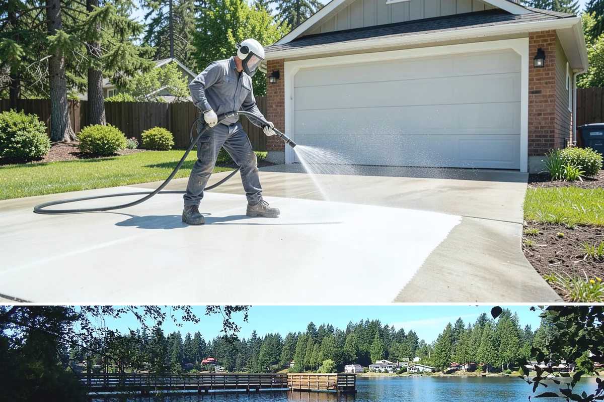 Apartment Pressure Washing in Federal Way, King County, WA - Stairwells and breezeways benefit from twice-yearly cleaning, ideally in spring and fall, to fight persistent Northwest moisture.