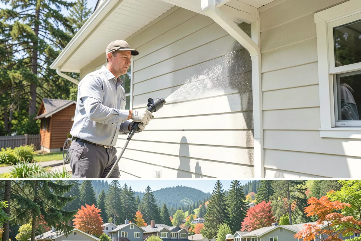 Apartment Pressure Washing in Fircrest, Pierce County, WA - Stairwells and breezeways benefit from twice-yearly cleaning, ideally in spring and fall, to fight persistent Northwest moisture.