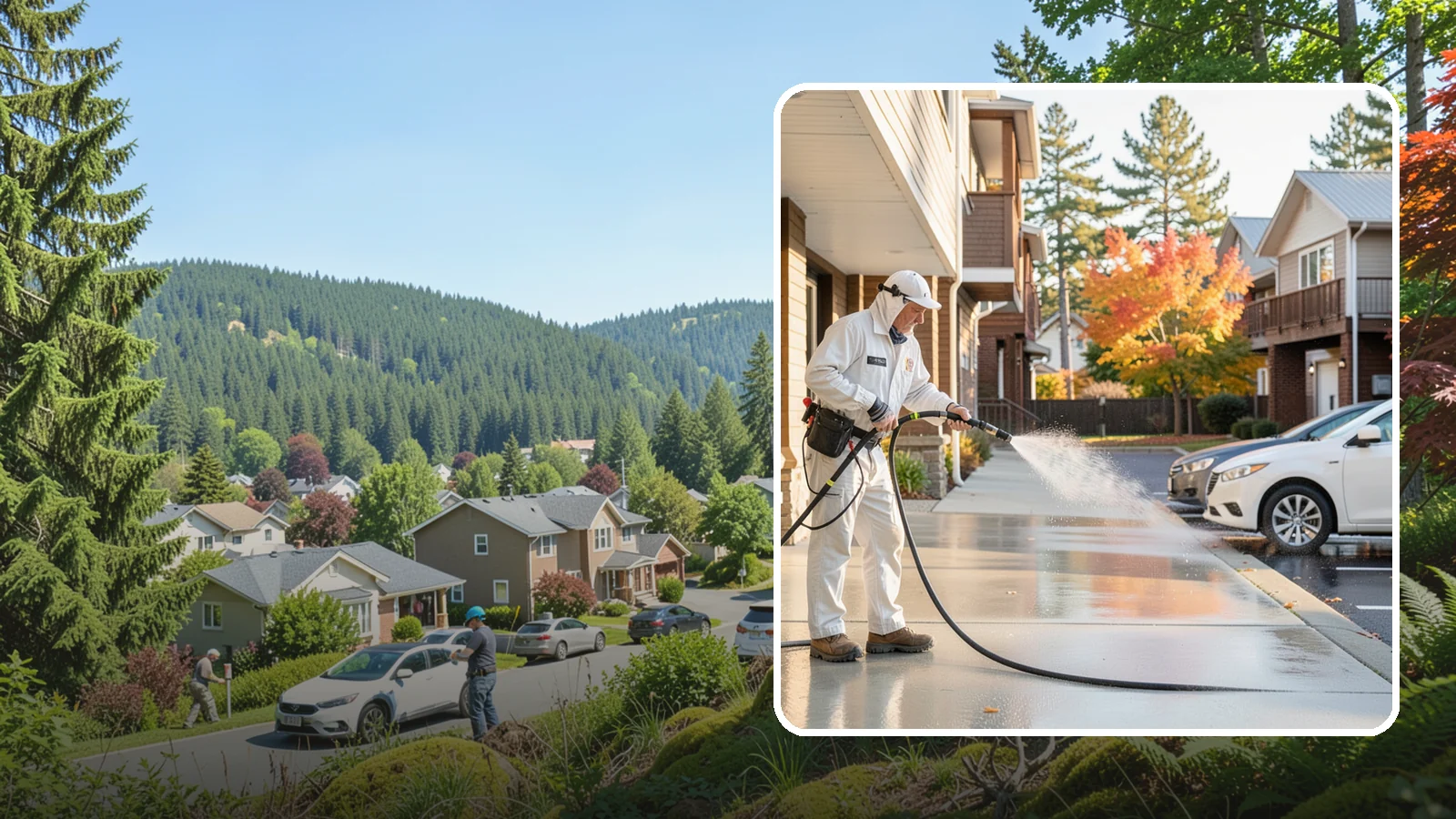 Apartment Pressure Washing in Index, Snohomish County, WA - We keep Washington apartment complexes clean from breezeways to parking areas so residents feel proud to come home.