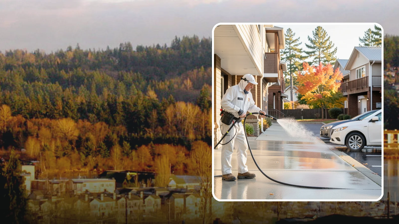 Apartment Pressure Washing in Kenmore, King County, WA - We keep Washington apartment complexes clean from breezeways to parking areas so residents feel proud to come home.
