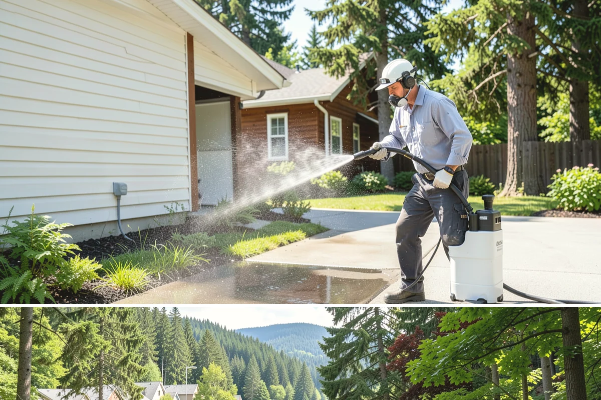 Apartment Pressure Washing in Lake Forest Park, King County, WA - Stairwells and breezeways benefit from twice-yearly cleaning, ideally in spring and fall, to fight persistent Northwest moisture.