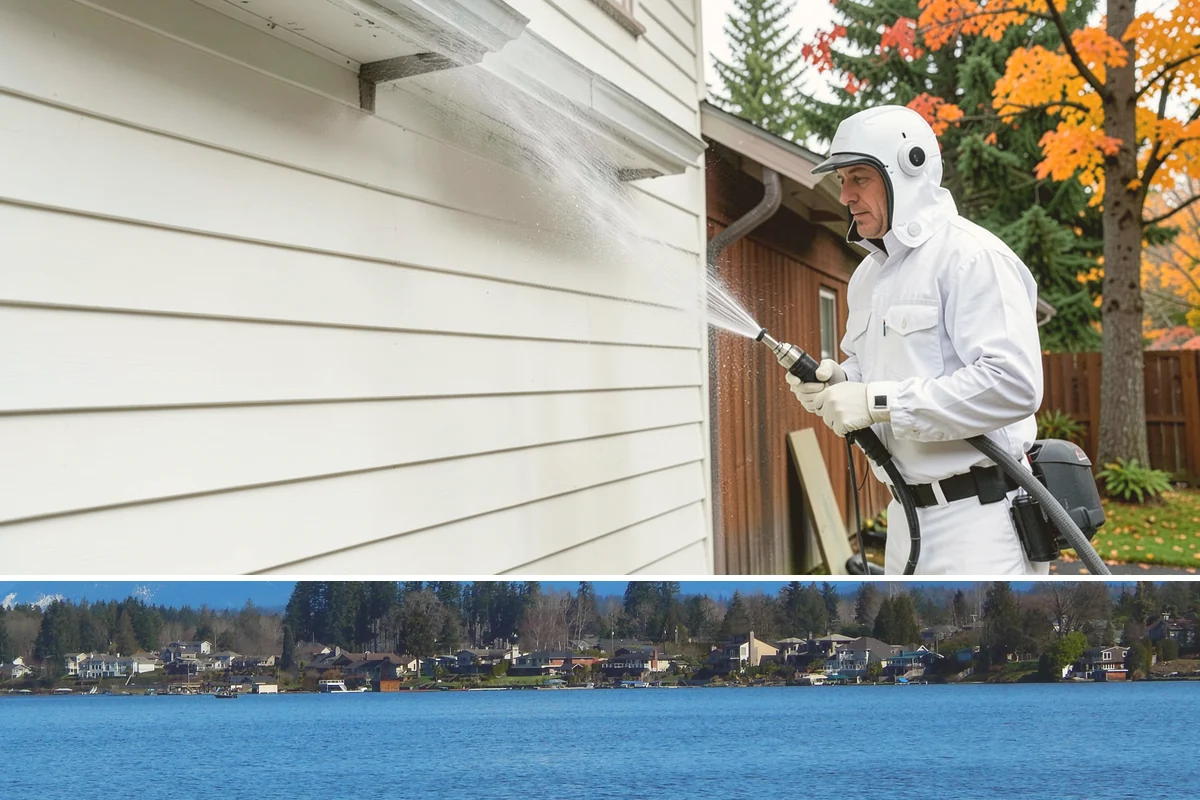 Apartment Pressure Washing in Lake Stevens, Snohomish County, WA - Stairwells and breezeways benefit from twice-yearly cleaning, ideally in spring and fall, to fight persistent Northwest moisture.