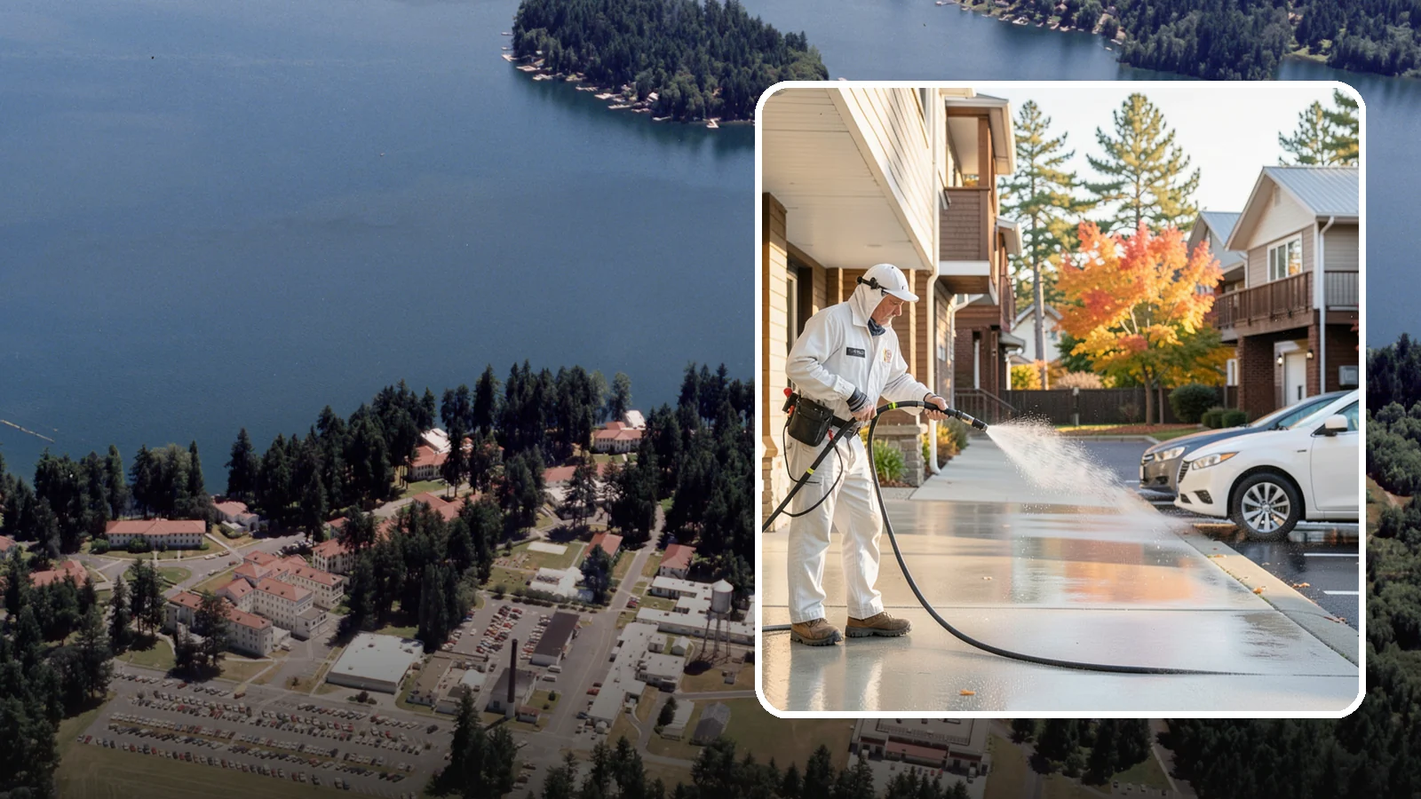 Apartment Pressure Washing in Lakewood, Pierce County, WA - We keep Washington apartment complexes clean from breezeways to parking areas so residents feel proud to come home.