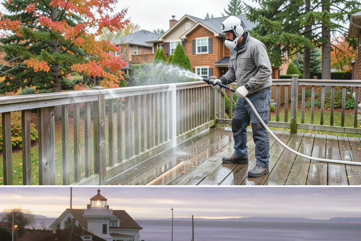 Apartment Pressure Washing in Mukilteo, Snohomish County, WA - Stairwells and breezeways benefit from twice-yearly cleaning, ideally in spring and fall, to fight persistent Northwest moisture.