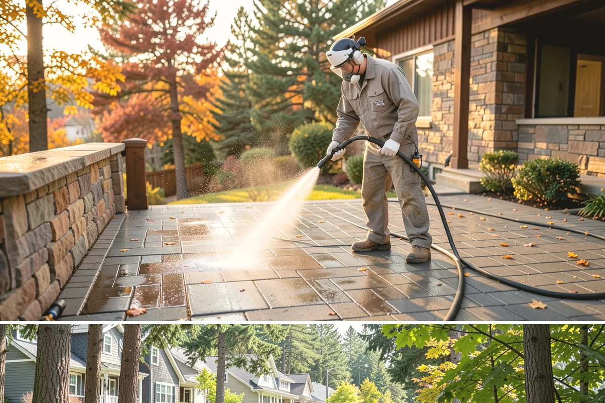 Apartment Pressure Washing in Normandy Park, King County, WA - Stairwells and breezeways benefit from twice-yearly cleaning, ideally in spring and fall, to fight persistent Northwest moisture.