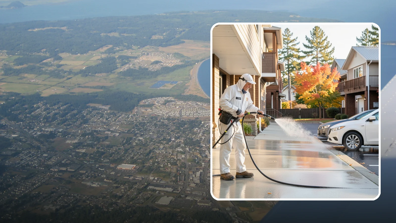Apartment Pressure Washing in Oak Harbor, Island County, WA - We keep Washington apartment complexes clean from breezeways to parking areas so residents feel proud to come home.