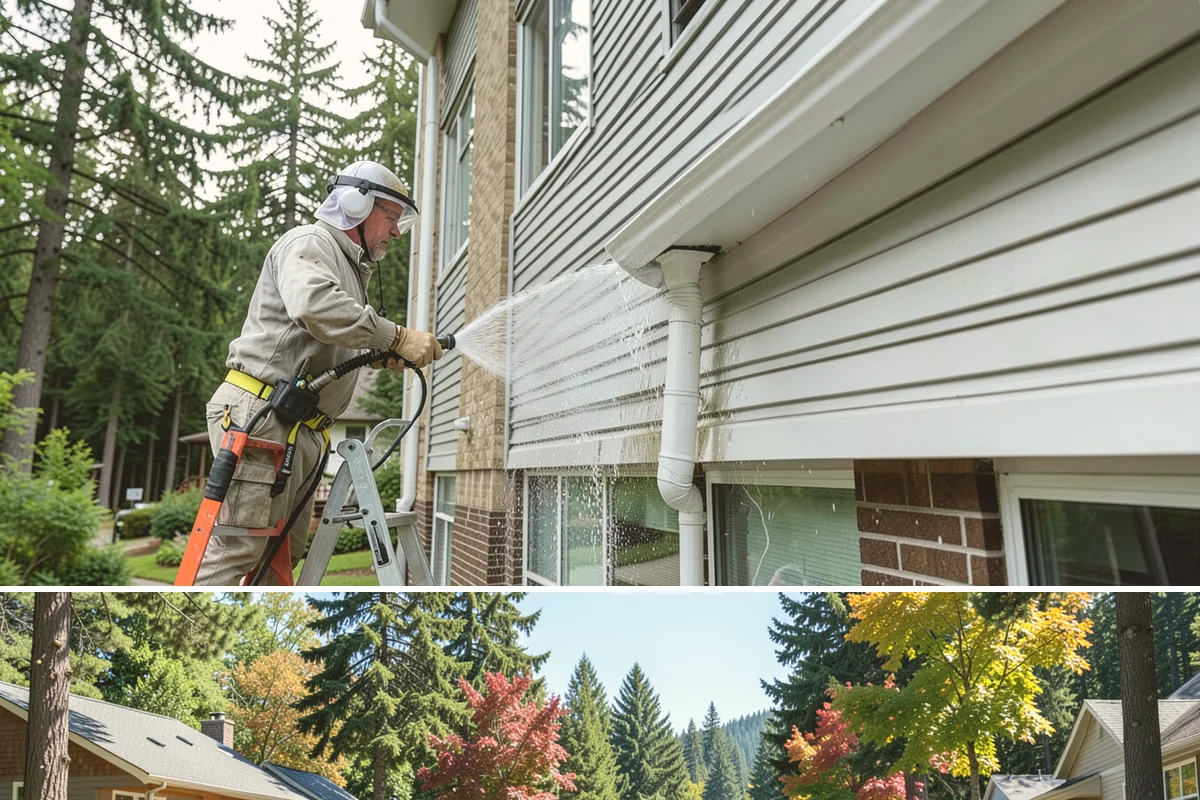 Apartment Pressure Washing in Orting, Pierce County, WA - Stairwells and breezeways benefit from twice-yearly cleaning, ideally in spring and fall, to fight persistent Northwest moisture.