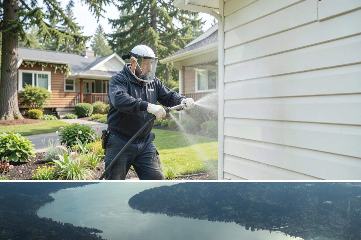 Apartment Pressure Washing in Sammamish, King County, WA - Stairwells and breezeways benefit from twice-yearly cleaning, ideally in spring and fall, to fight persistent Northwest moisture.