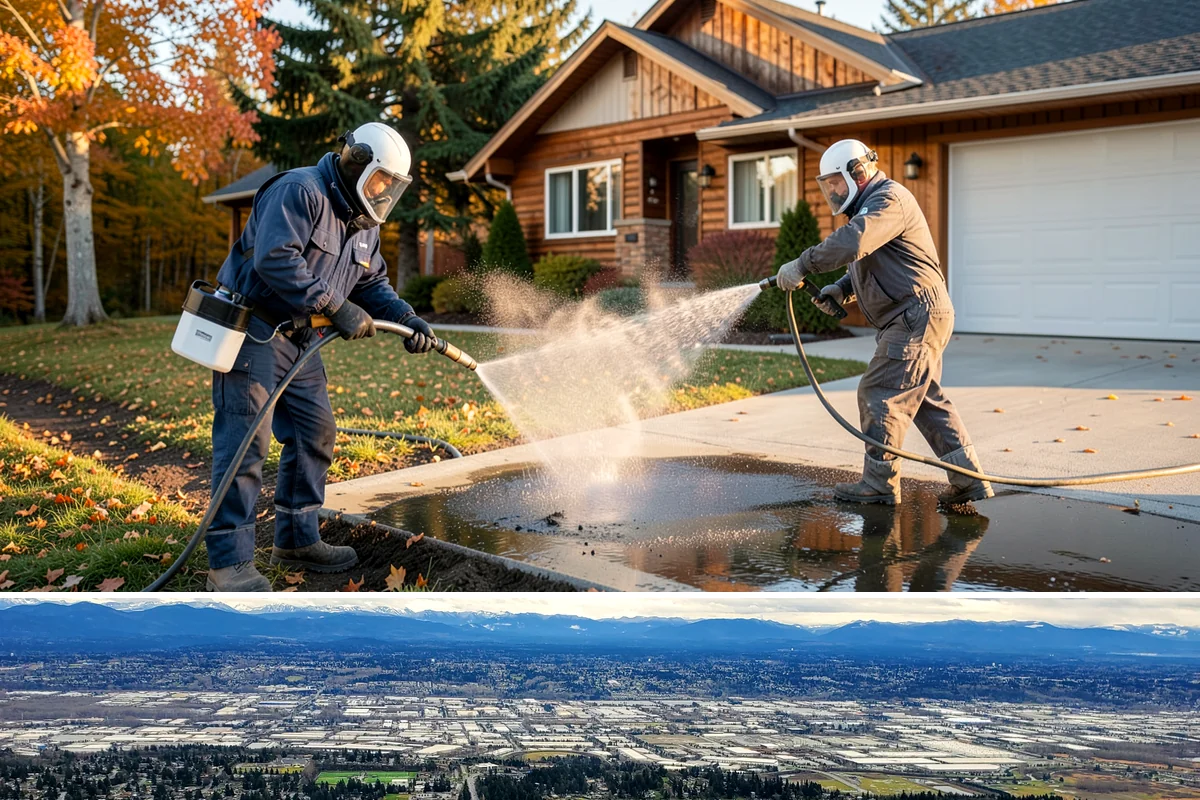 Apartment Pressure Washing in SeaTac, King County, WA - Stairwells and breezeways benefit from twice-yearly cleaning, ideally in spring and fall, to fight persistent Northwest moisture.