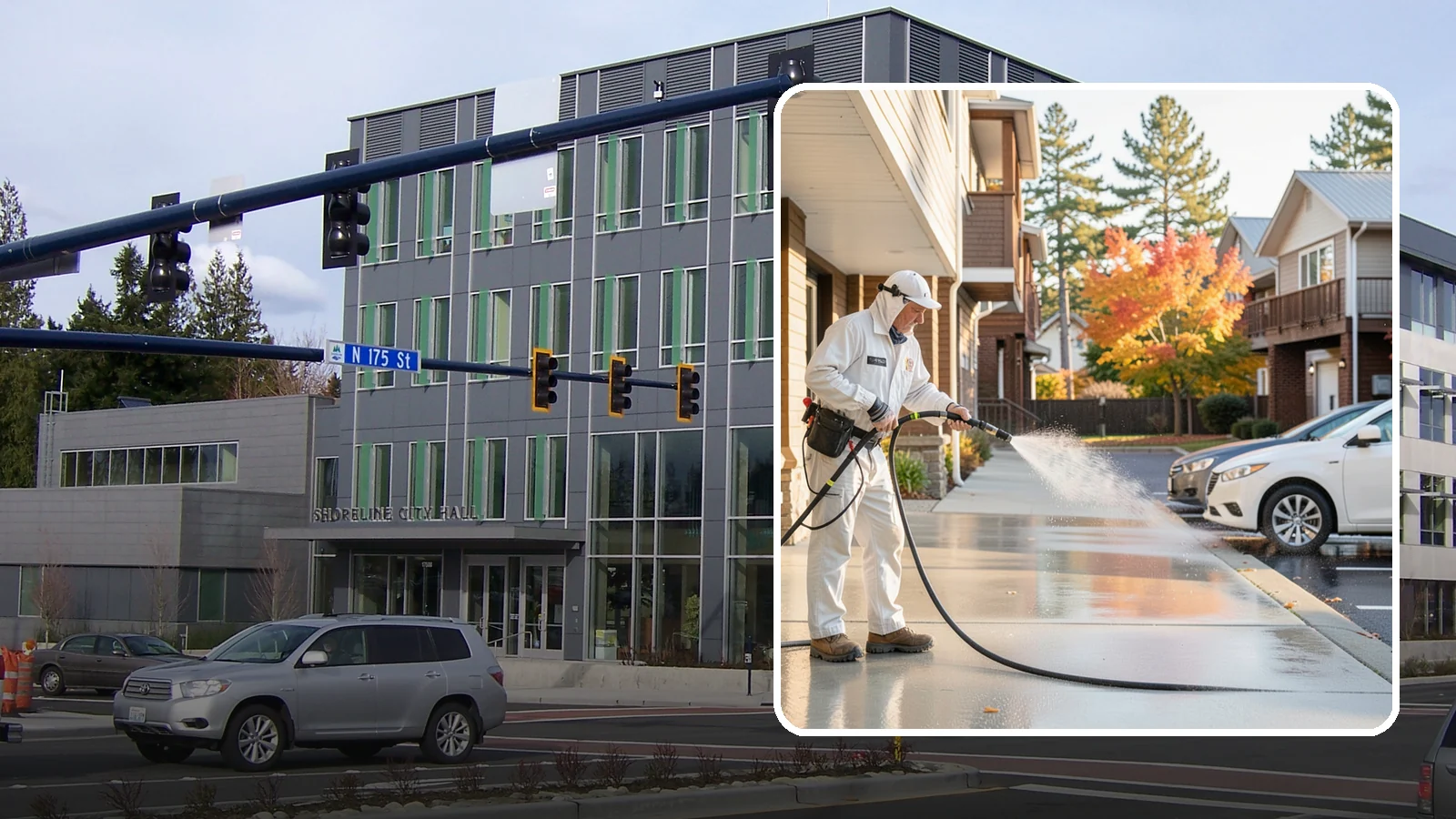 Apartment Pressure Washing in Shoreline, King County, WA - We keep Washington apartment complexes clean from breezeways to parking areas so residents feel proud to come home.