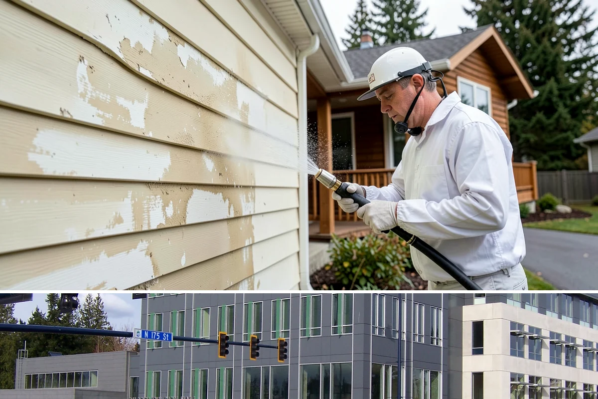Apartment Pressure Washing in Shoreline, King County, WA - Stairwells and breezeways benefit from twice-yearly cleaning, ideally in spring and fall, to fight persistent Northwest moisture.