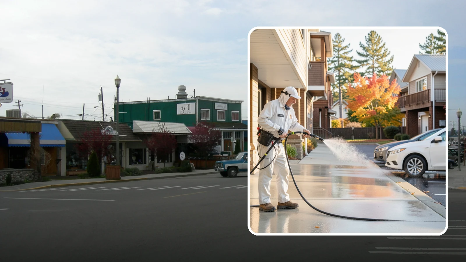 Apartment Pressure Washing in Stanwood, Snohomish County, WA - We keep Washington apartment complexes clean from breezeways to parking areas so residents feel proud to come home.