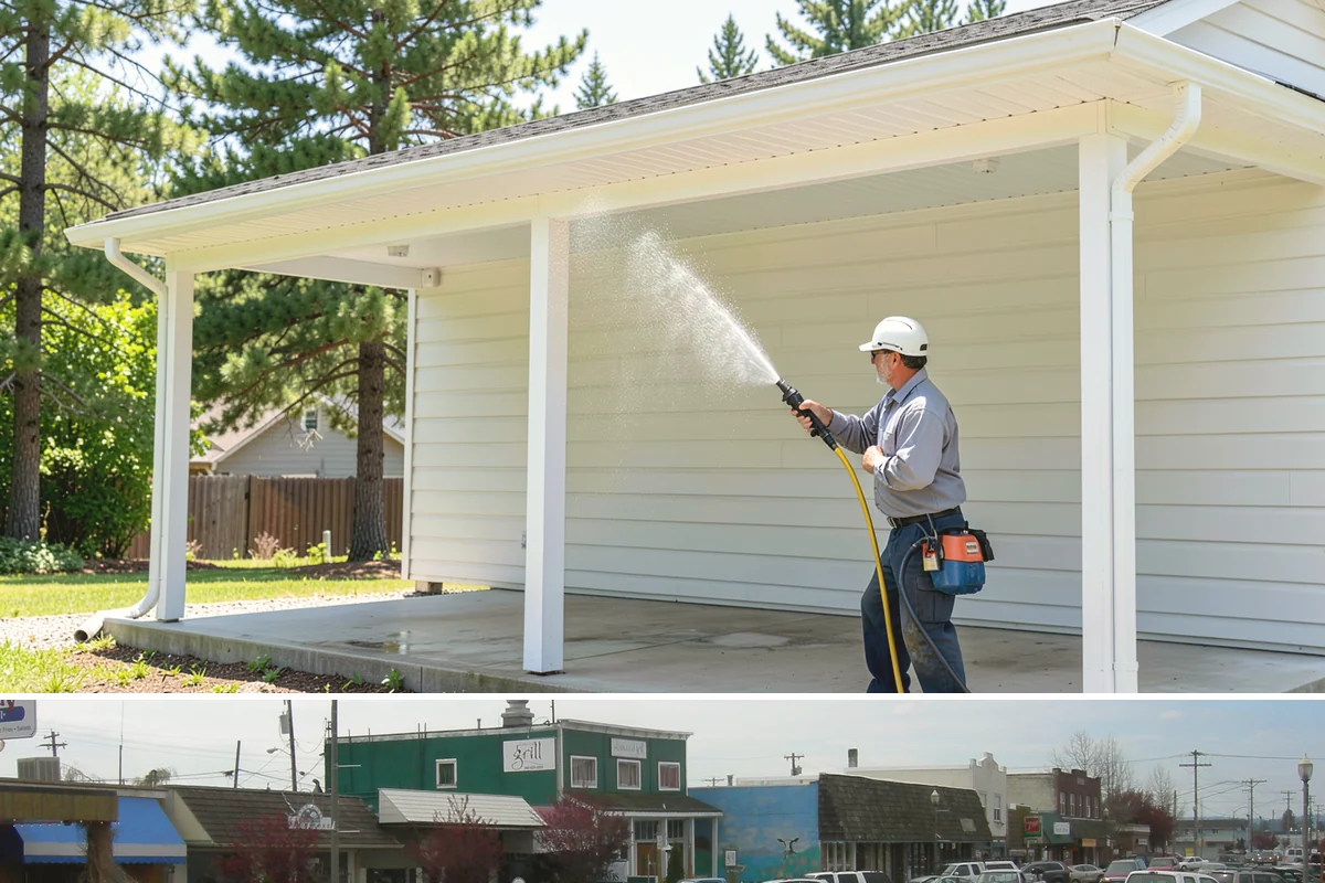 Apartment Pressure Washing in Stanwood, Snohomish County, WA - Stairwells and breezeways benefit from twice-yearly cleaning, ideally in spring and fall, to fight persistent Northwest moisture.
