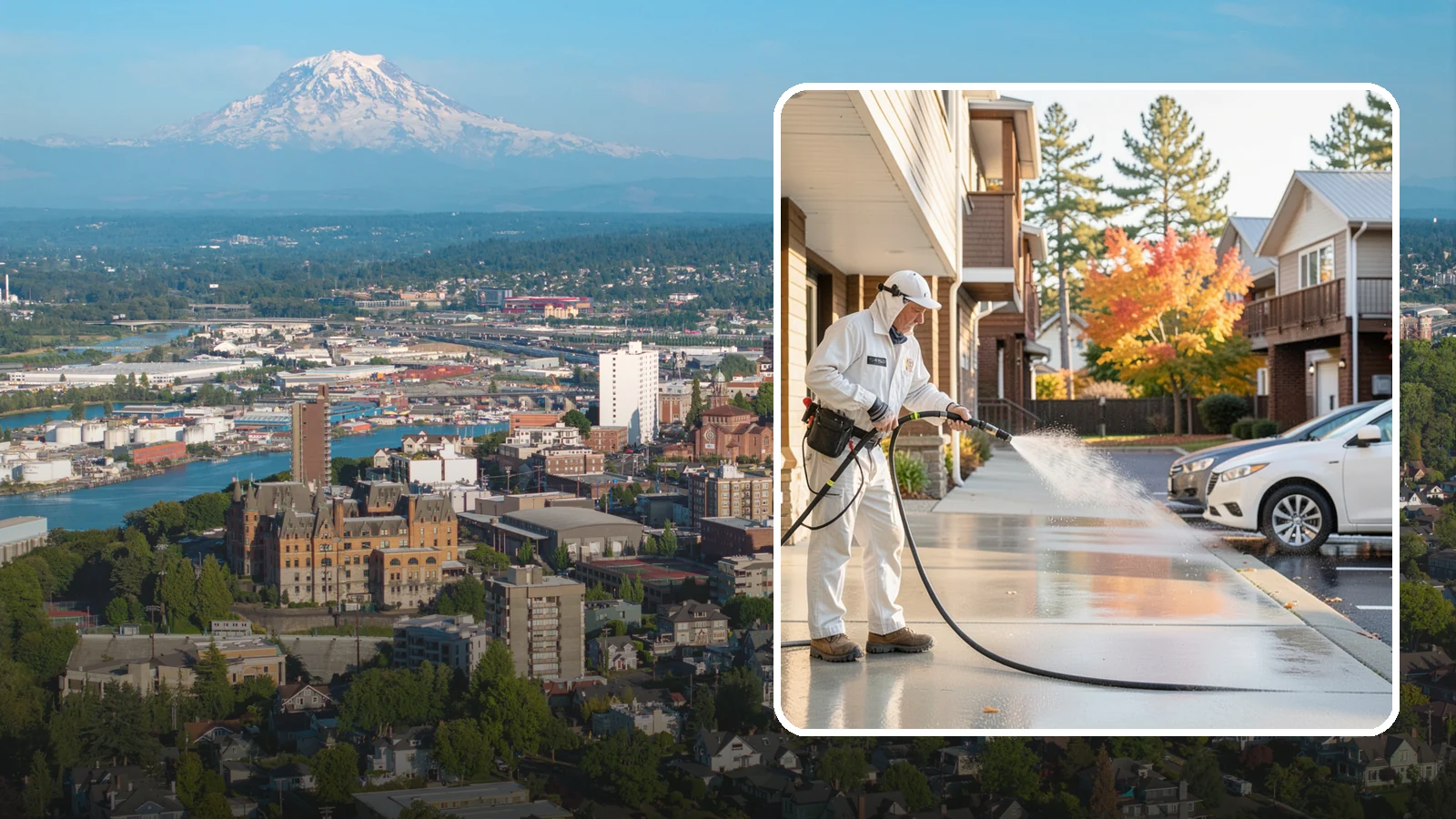Apartment Pressure Washing in Tacoma, Pierce County, WA - We keep Washington apartment complexes clean from breezeways to parking areas so residents feel proud to come home.
