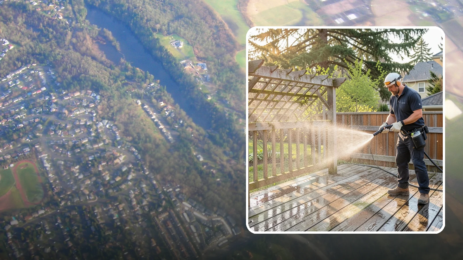 Arbor Cleaning in Algona, King County, WA - We soft wash garden arbors to lift the moss, algae, and climbing-plant residue that settle into their slats and joints.