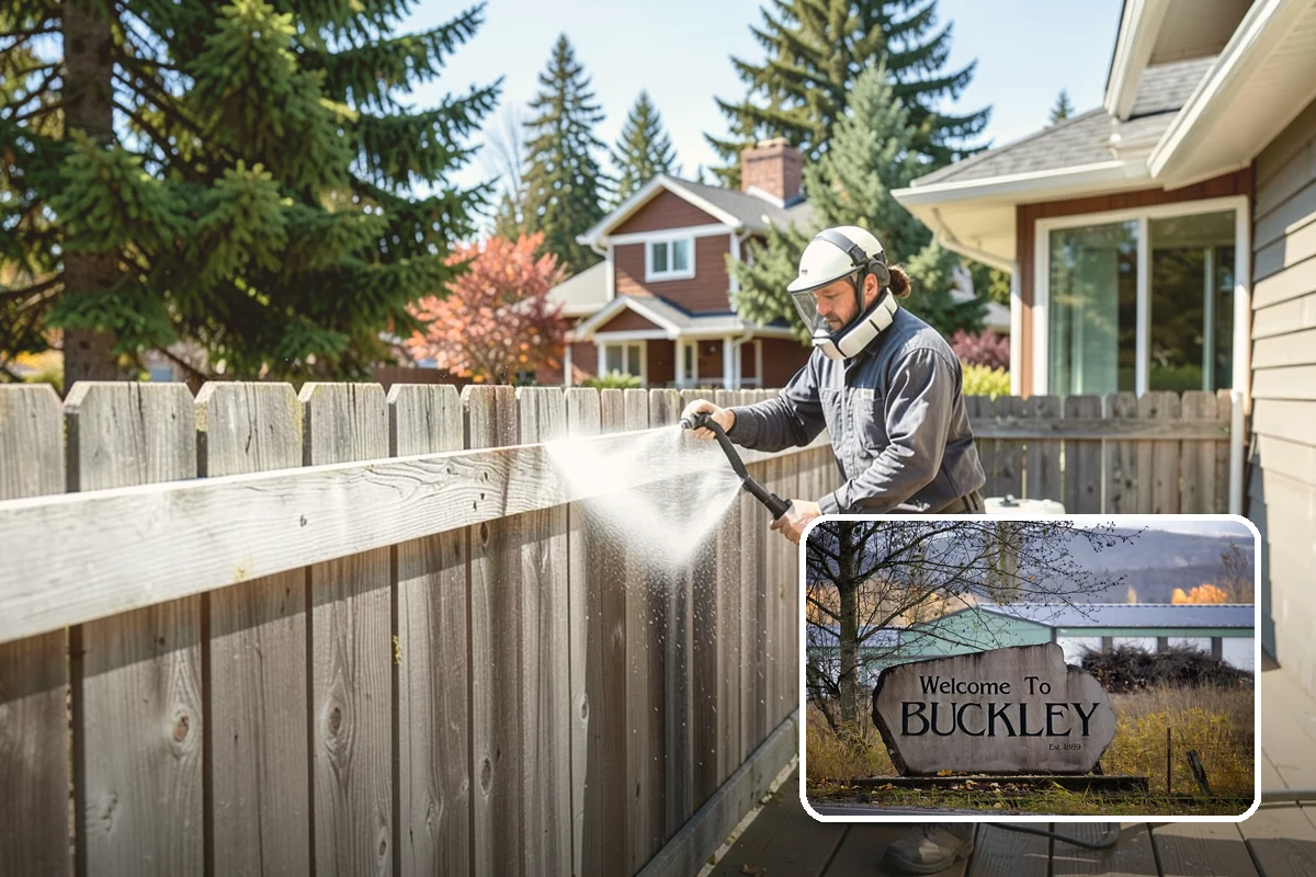 Arbor Cleaning in Buckley, Pierce County, WA - Removes green algae film from beams, slats, and joints