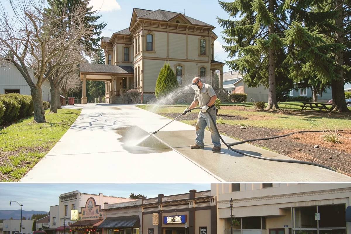 Arbor Cleaning in Burlington, Skagit County, WA - Clean arbors in spring before climbing plants leaf out, making the slats easier to reach and treat.