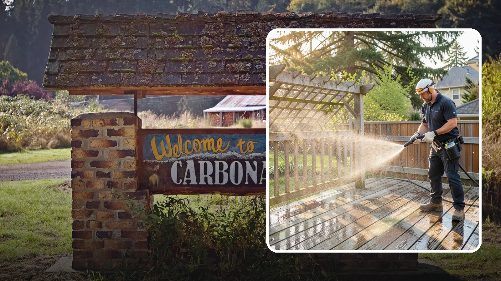 Arbor Cleaning in Carbonado, Pierce County, WA - We soft wash garden arbors to lift the moss, algae, and climbing-plant residue that settle into their slats and joints.