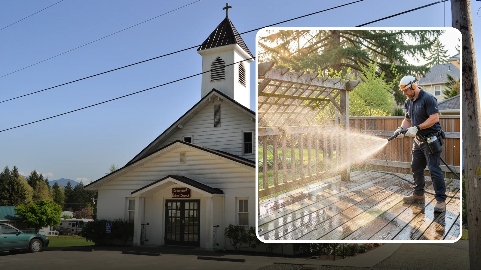 Arbor Cleaning in Concrete, Skagit County, WA - We soft wash garden arbors to lift the moss, algae, and climbing-plant residue that settle into their slats and joints.