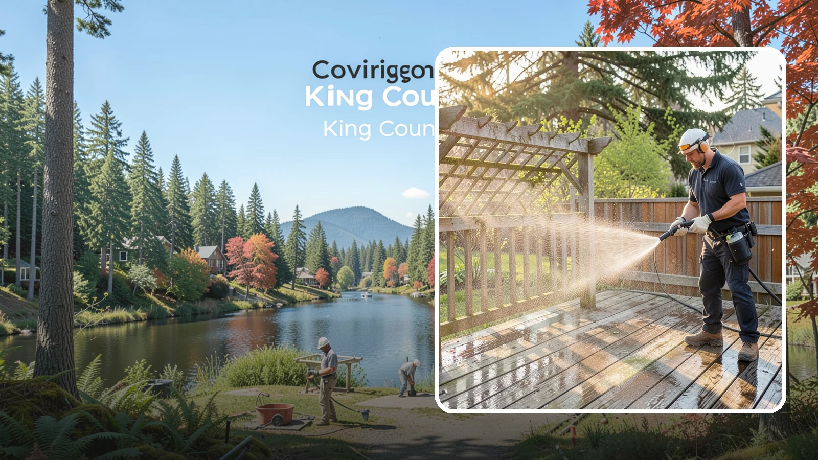 Arbor Cleaning in Covington, King County, WA - We soft wash garden arbors to lift the moss, algae, and climbing-plant residue that settle into their slats and joints.