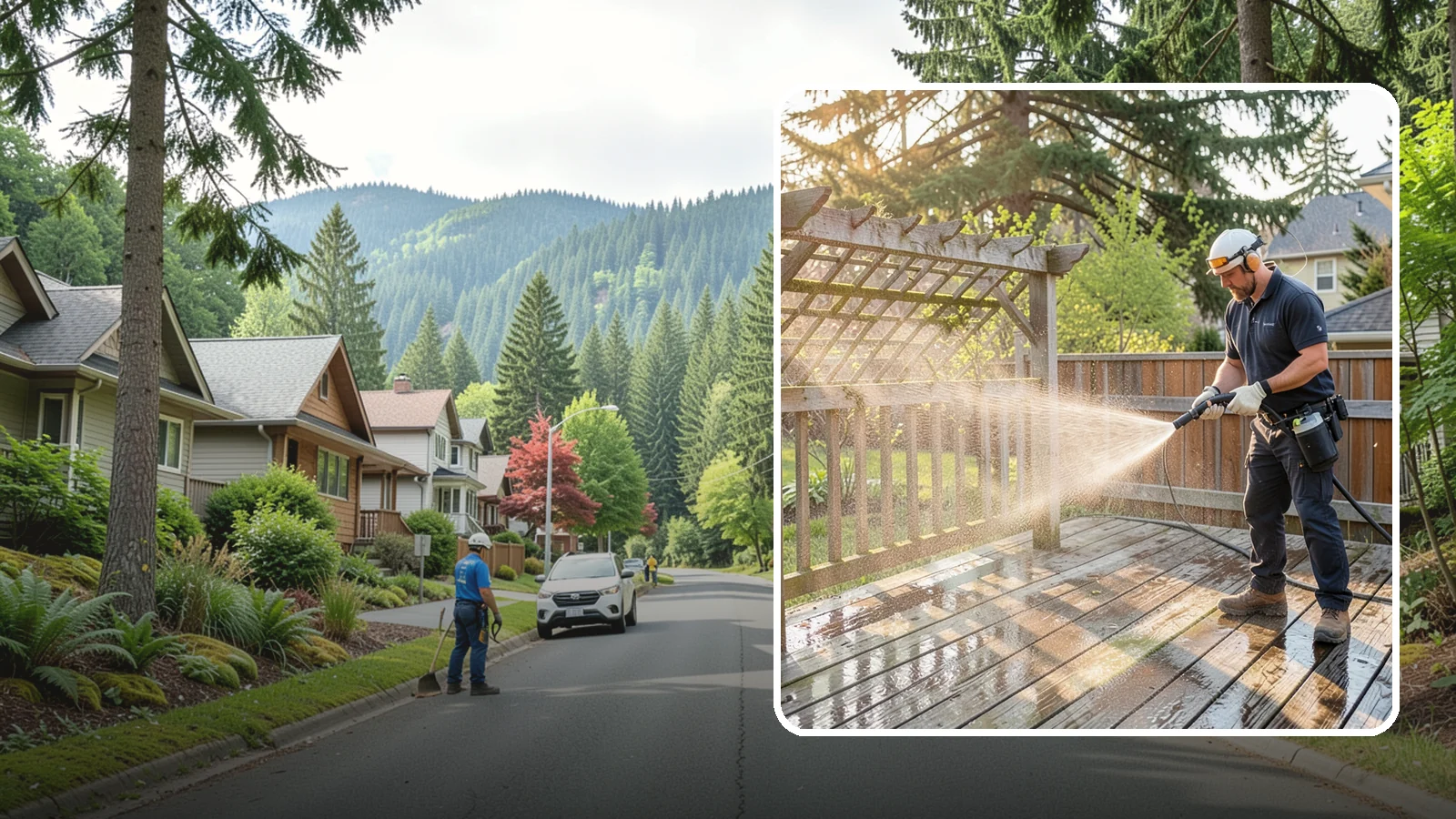 Arbor Cleaning in Darrington, Snohomish County, WA - We soft wash garden arbors to lift the moss, algae, and climbing-plant residue that settle into their slats and joints.
