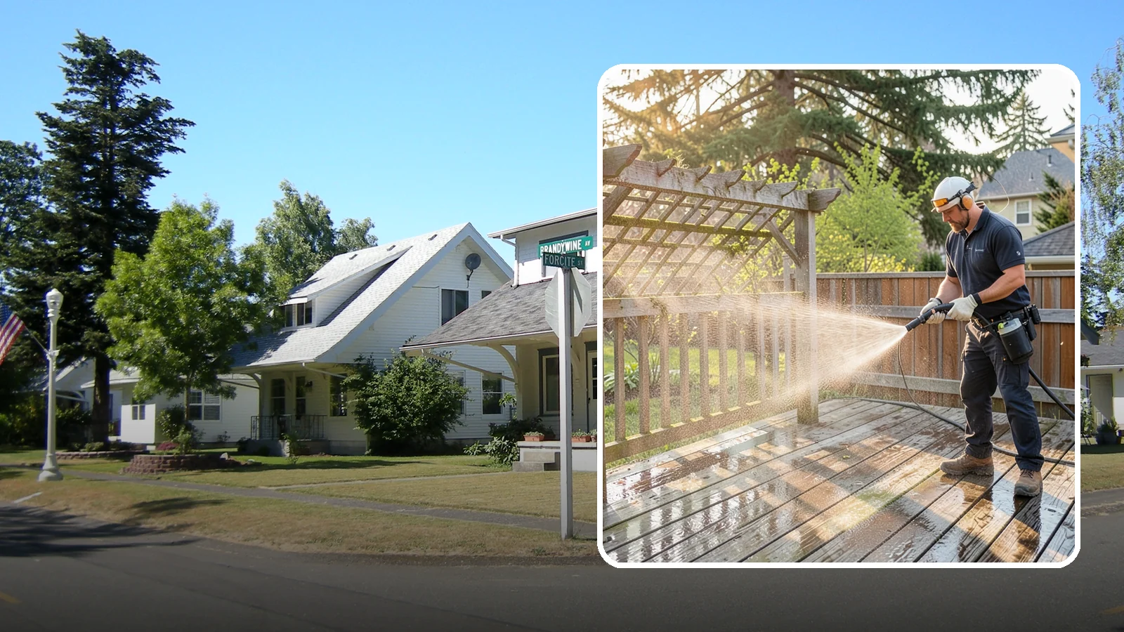Arbor Cleaning in DuPont, Pierce County, WA - We soft wash garden arbors to lift the moss, algae, and climbing-plant residue that settle into their slats and joints.