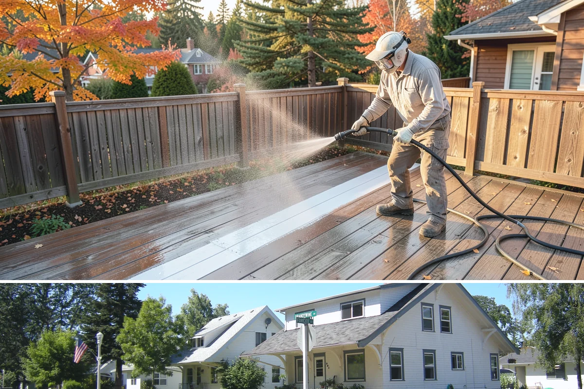 Arbor Cleaning in DuPont, Pierce County, WA - Clean arbors in spring before climbing plants leaf out, making the slats easier to reach and treat.