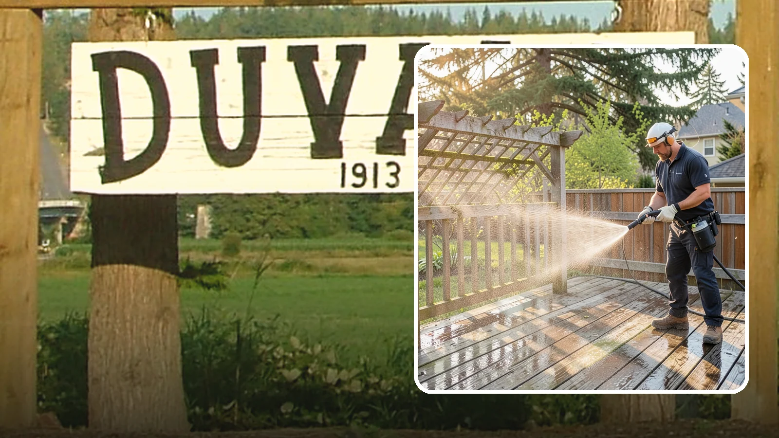 Arbor Cleaning in Duvall, King County, WA - We soft wash garden arbors to lift the moss, algae, and climbing-plant residue that settle into their slats and joints.