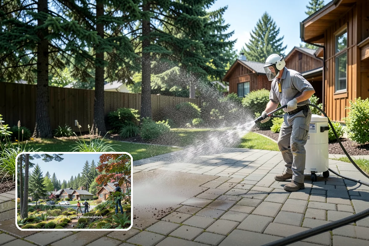 Arbor Cleaning in Edgewood, Pierce County, WA - Removes green algae film from beams, slats, and joints