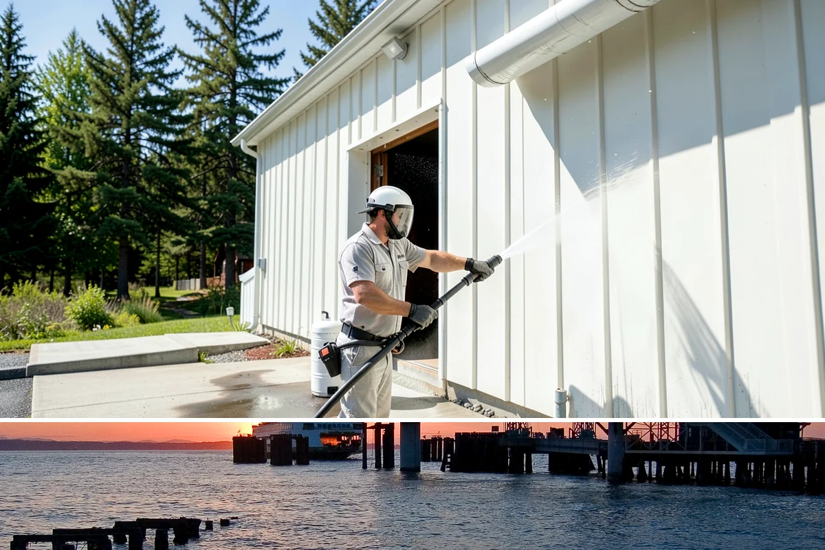 Arbor Cleaning in Edmonds, Snohomish County, WA - Clean arbors in spring before climbing plants leaf out, making the slats easier to reach and treat.