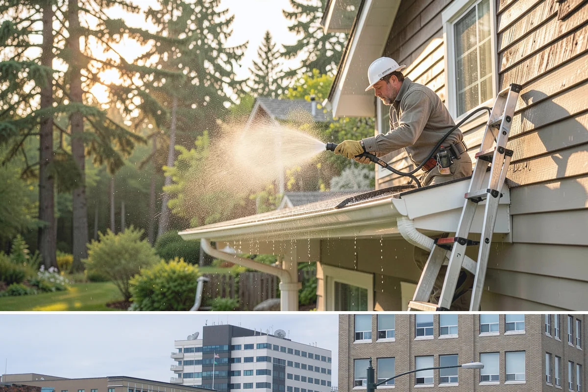Arbor Cleaning in Everett, Snohomish County, WA - Clean arbors in spring before climbing plants leaf out, making the slats easier to reach and treat.