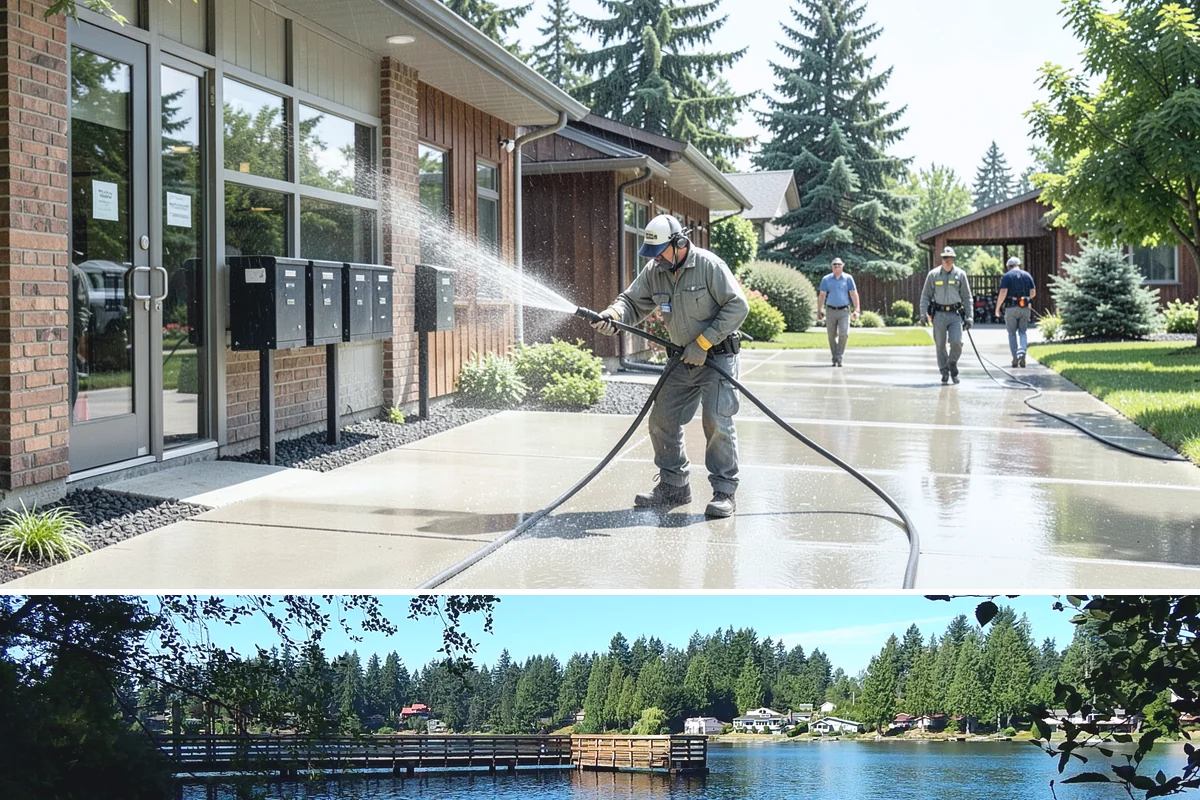 Arbor Cleaning in Federal Way, King County, WA - Clean arbors in spring before climbing plants leaf out, making the slats easier to reach and treat.