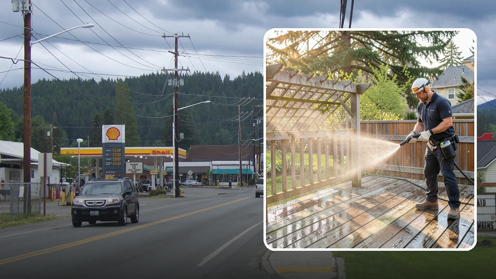 Arbor Cleaning in Granite Falls, Snohomish County, WA - We soft wash garden arbors to lift the moss, algae, and climbing-plant residue that settle into their slats and joints.
