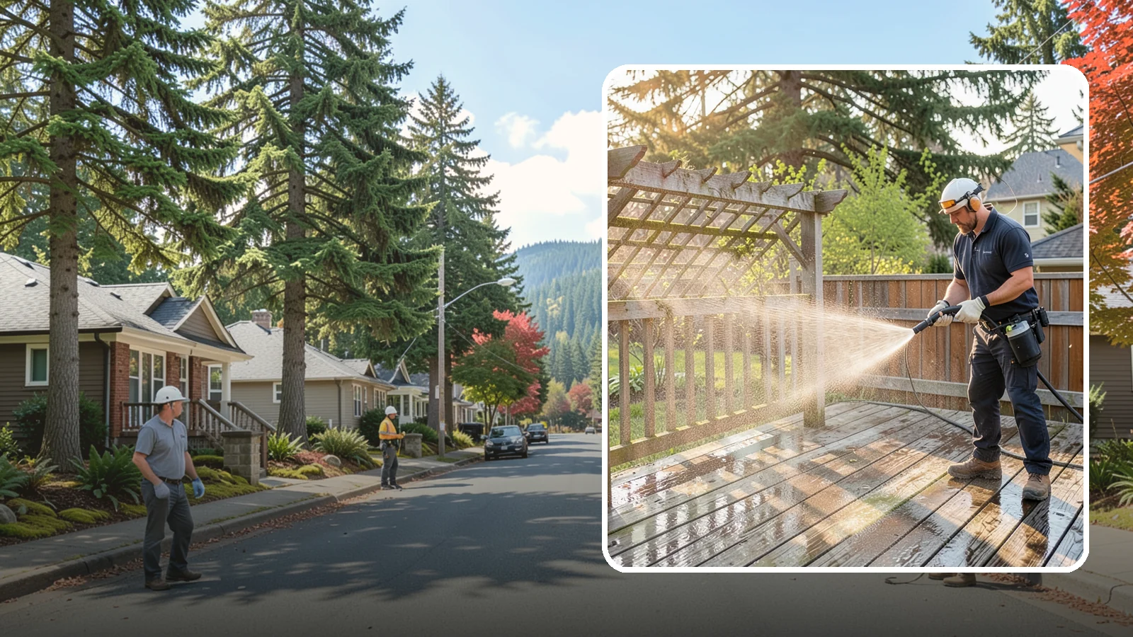 Arbor Cleaning in Hunts Point, King County, WA - We soft wash garden arbors to lift the moss, algae, and climbing-plant residue that settle into their slats and joints.