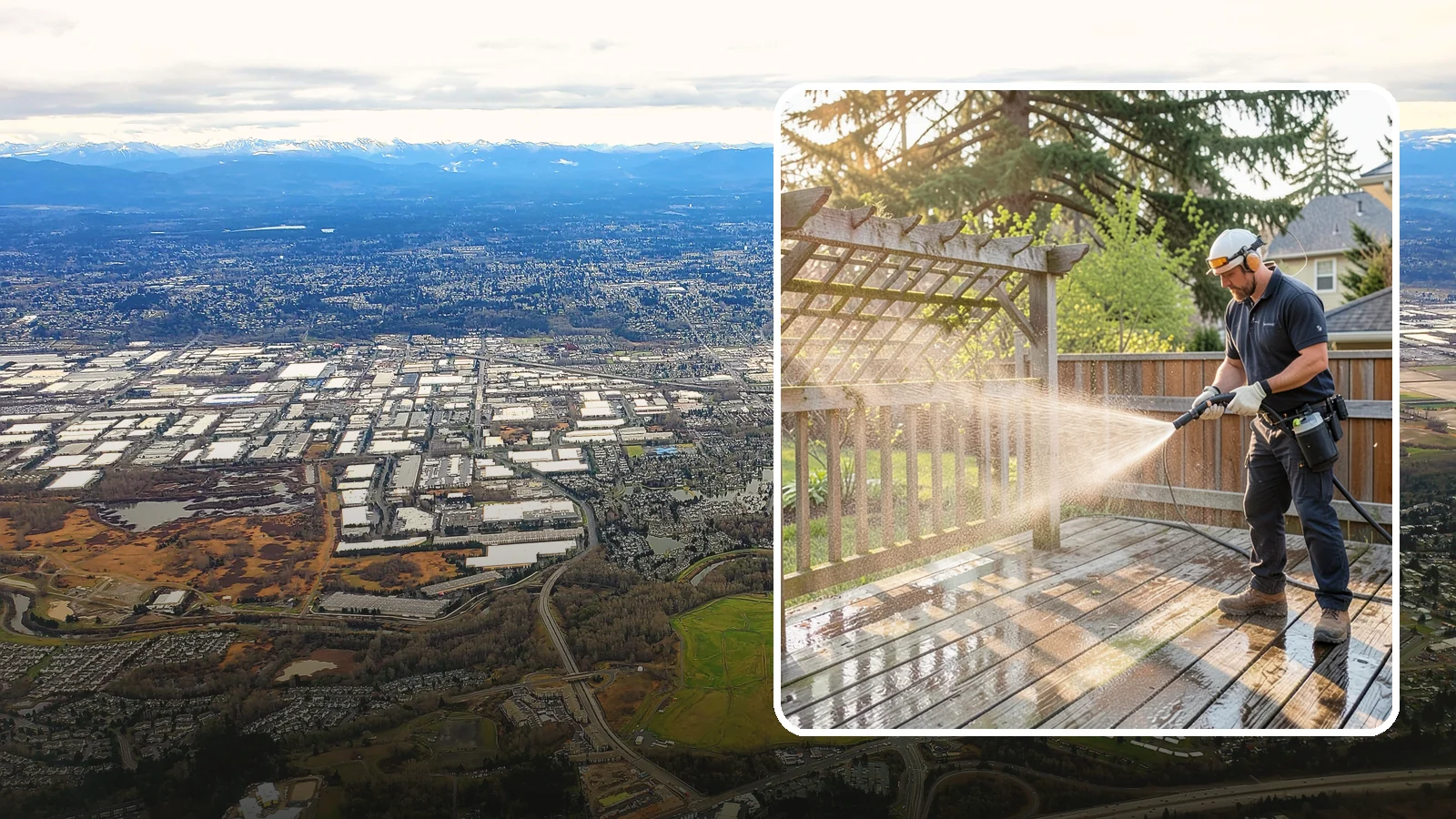 Arbor Cleaning in Kent, King County, WA - We soft wash garden arbors to lift the moss, algae, and climbing-plant residue that settle into their slats and joints.