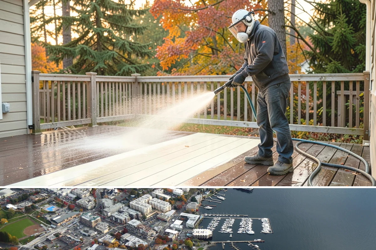 Arbor Cleaning in Kirkland, King County, WA - Clean arbors in spring before climbing plants leaf out, making the slats easier to reach and treat.