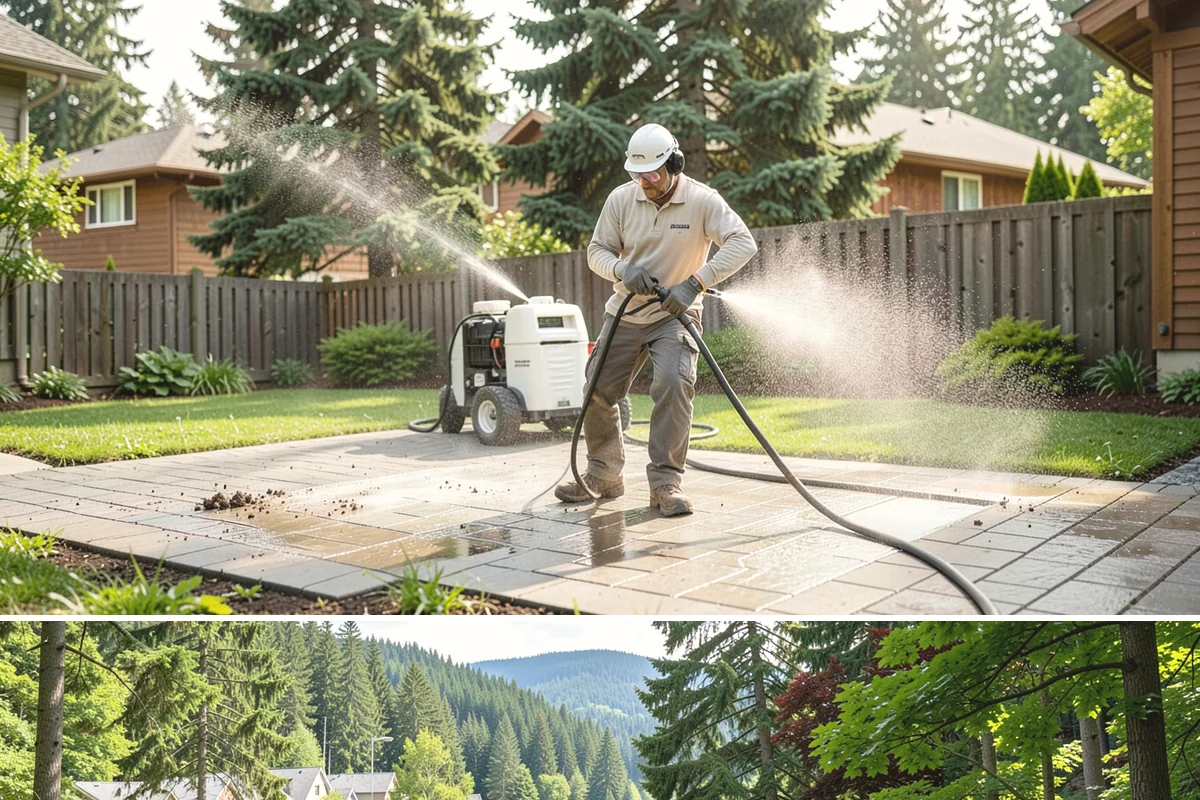 Arbor Cleaning in Lake Forest Park, King County, WA - Clean arbors in spring before climbing plants leaf out, making the slats easier to reach and treat.