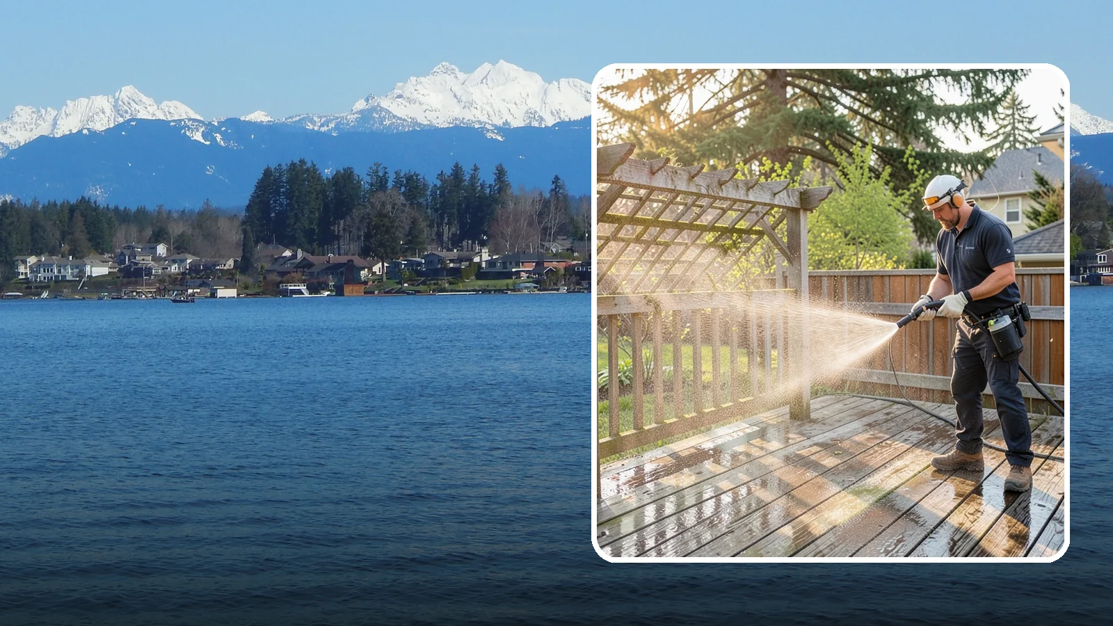 Arbor Cleaning in Lake Stevens, Snohomish County, WA - We soft wash garden arbors to lift the moss, algae, and climbing-plant residue that settle into their slats and joints.