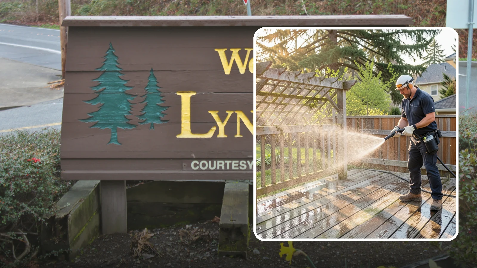 Arbor Cleaning in Lynnwood, Snohomish County, WA - We soft wash garden arbors to lift the moss, algae, and climbing-plant residue that settle into their slats and joints.