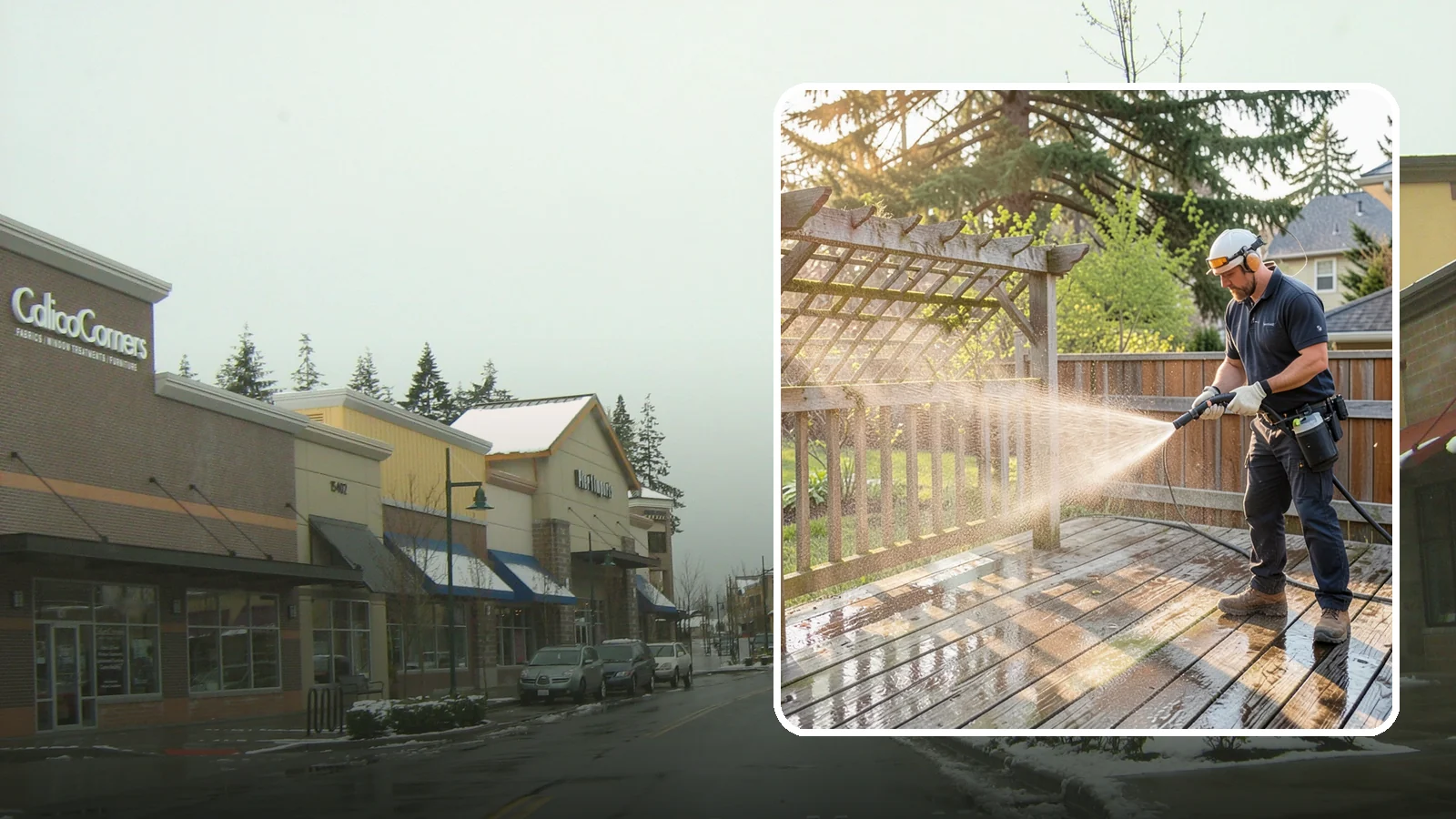 Arbor Cleaning in Mill Creek, Snohomish County, WA - We soft wash garden arbors to lift the moss, algae, and climbing-plant residue that settle into their slats and joints.