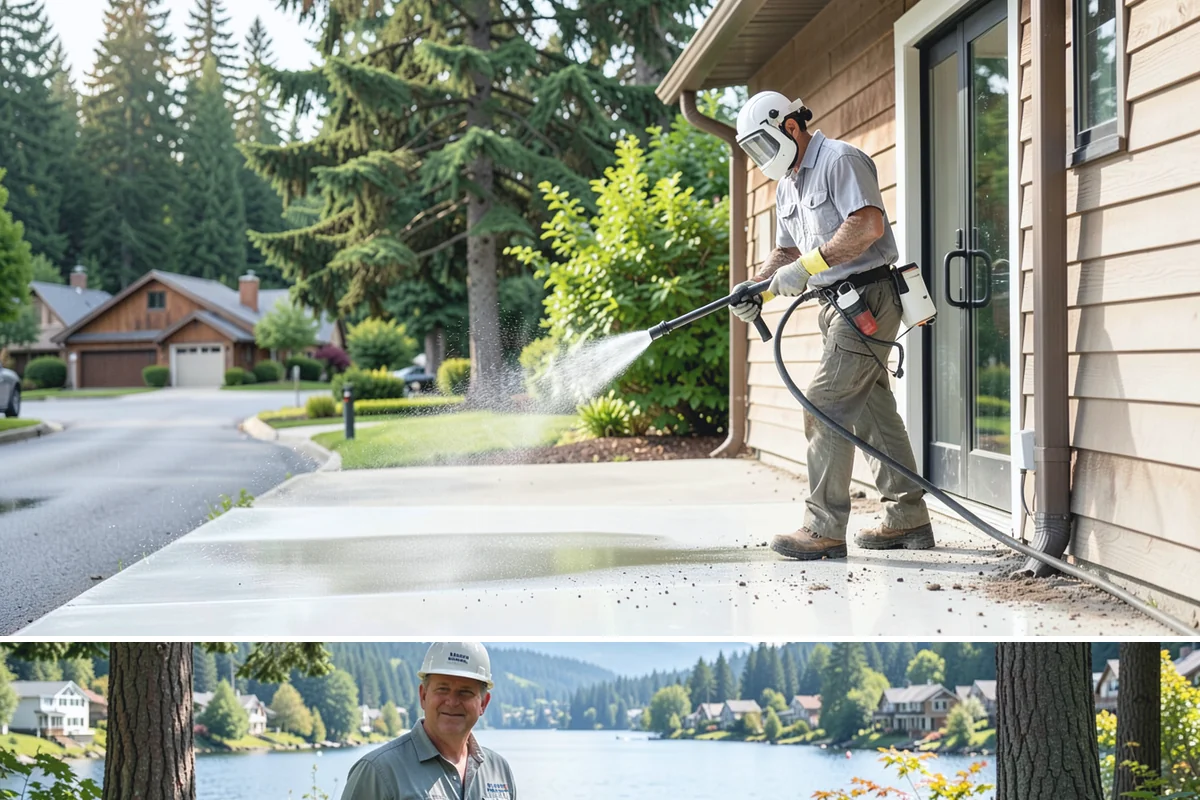 Arbor Cleaning in Milton, King County, WA - Clean arbors in spring before climbing plants leaf out, making the slats easier to reach and treat.