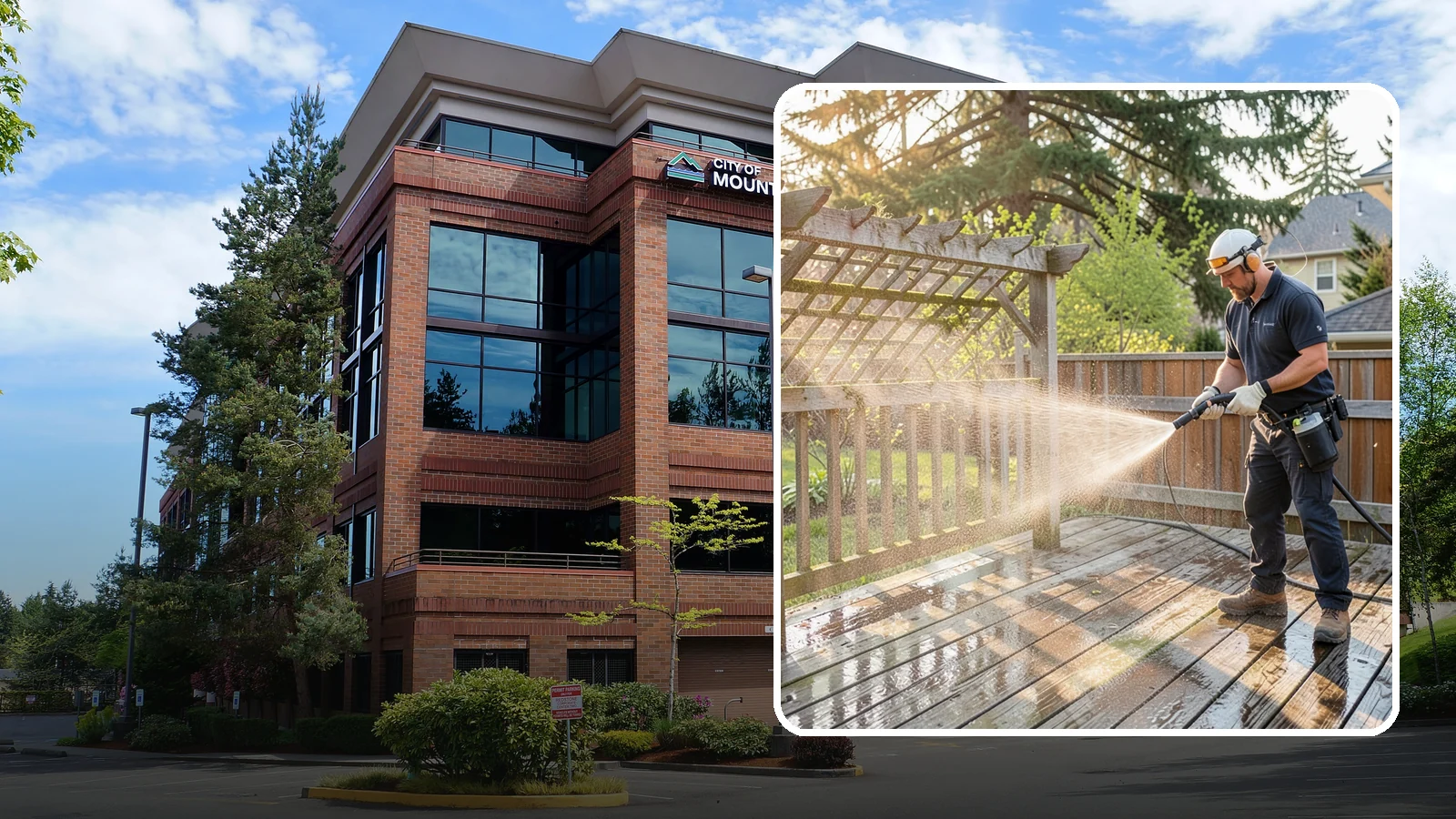 Arbor Cleaning in Mountlake Terrace, Snohomish County, WA - We soft wash garden arbors to lift the moss, algae, and climbing-plant residue that settle into their slats and joints.