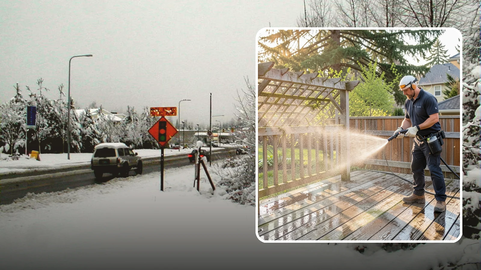 Arbor Cleaning in Newcastle, King County, WA - We soft wash garden arbors to lift the moss, algae, and climbing-plant residue that settle into their slats and joints.