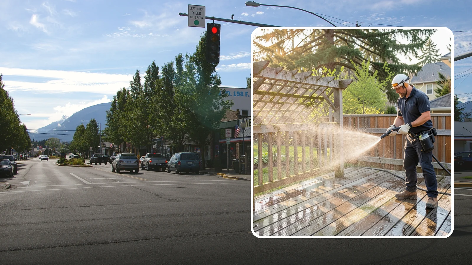 Arbor Cleaning in North Bend, King County, WA - We soft wash garden arbors to lift the moss, algae, and climbing-plant residue that settle into their slats and joints.