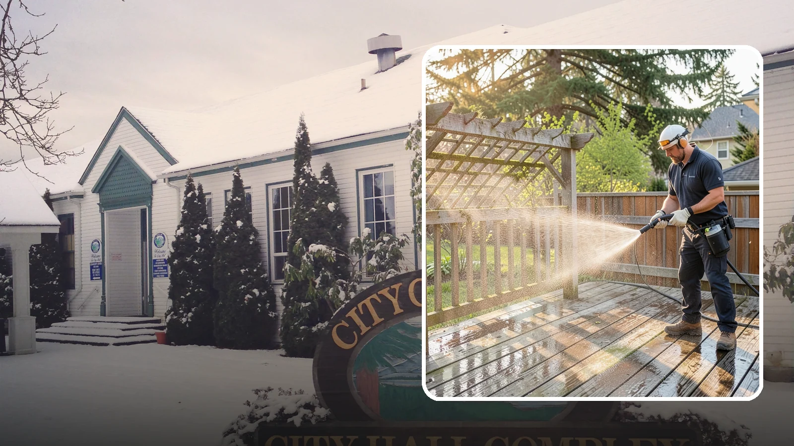 Arbor Cleaning in Pacific, King County, WA - We soft wash garden arbors to lift the moss, algae, and climbing-plant residue that settle into their slats and joints.