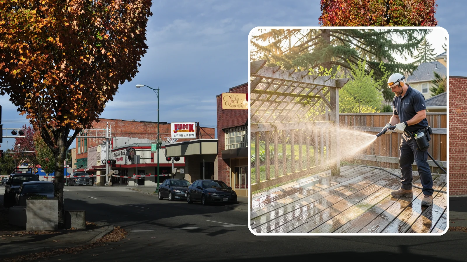 Arbor Cleaning in Puyallup, Pierce County, WA - We soft wash garden arbors to lift the moss, algae, and climbing-plant residue that settle into their slats and joints.