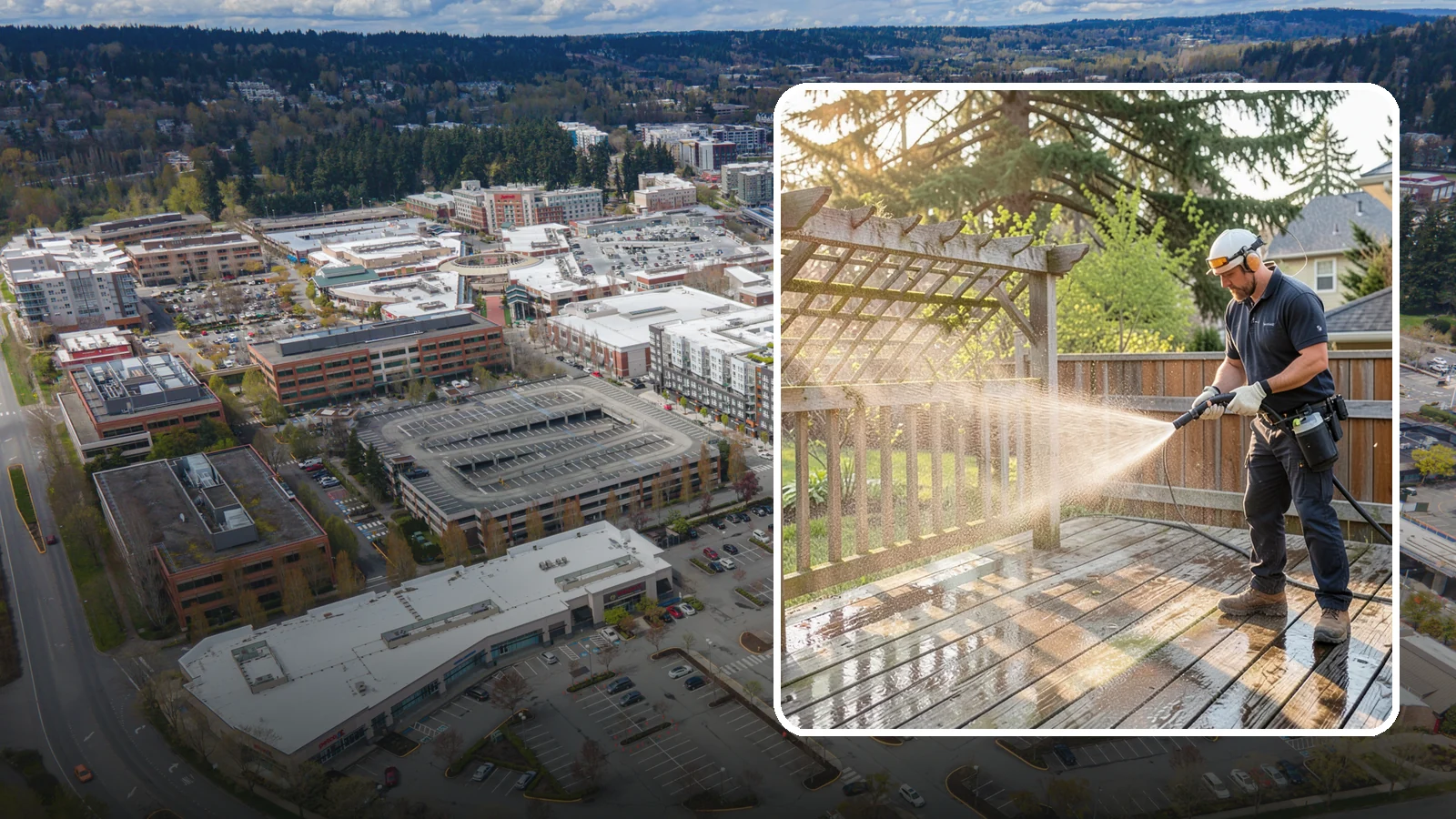 Arbor Cleaning in Redmond, King County, WA - We soft wash garden arbors to lift the moss, algae, and climbing-plant residue that settle into their slats and joints.